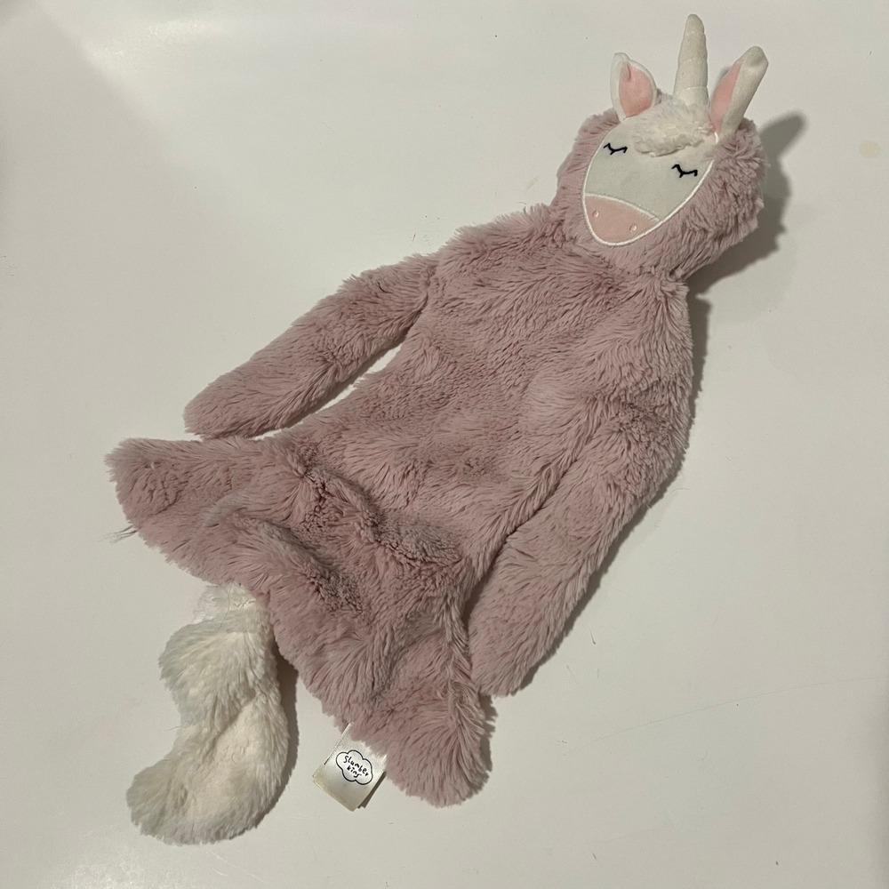 Slumberkins Unicorn Snuggler Pink White Plush Sensory Lovey Unstuffed Body Toy